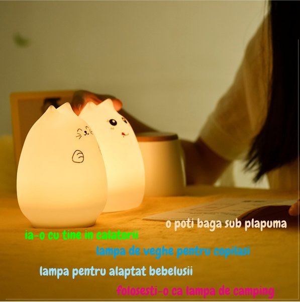 Lampa de veghe portabila Pisica Zambareata
